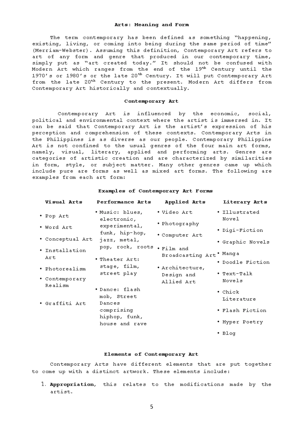 CPAR Lesson 4: Understanding the National Artists of the Philippines ...