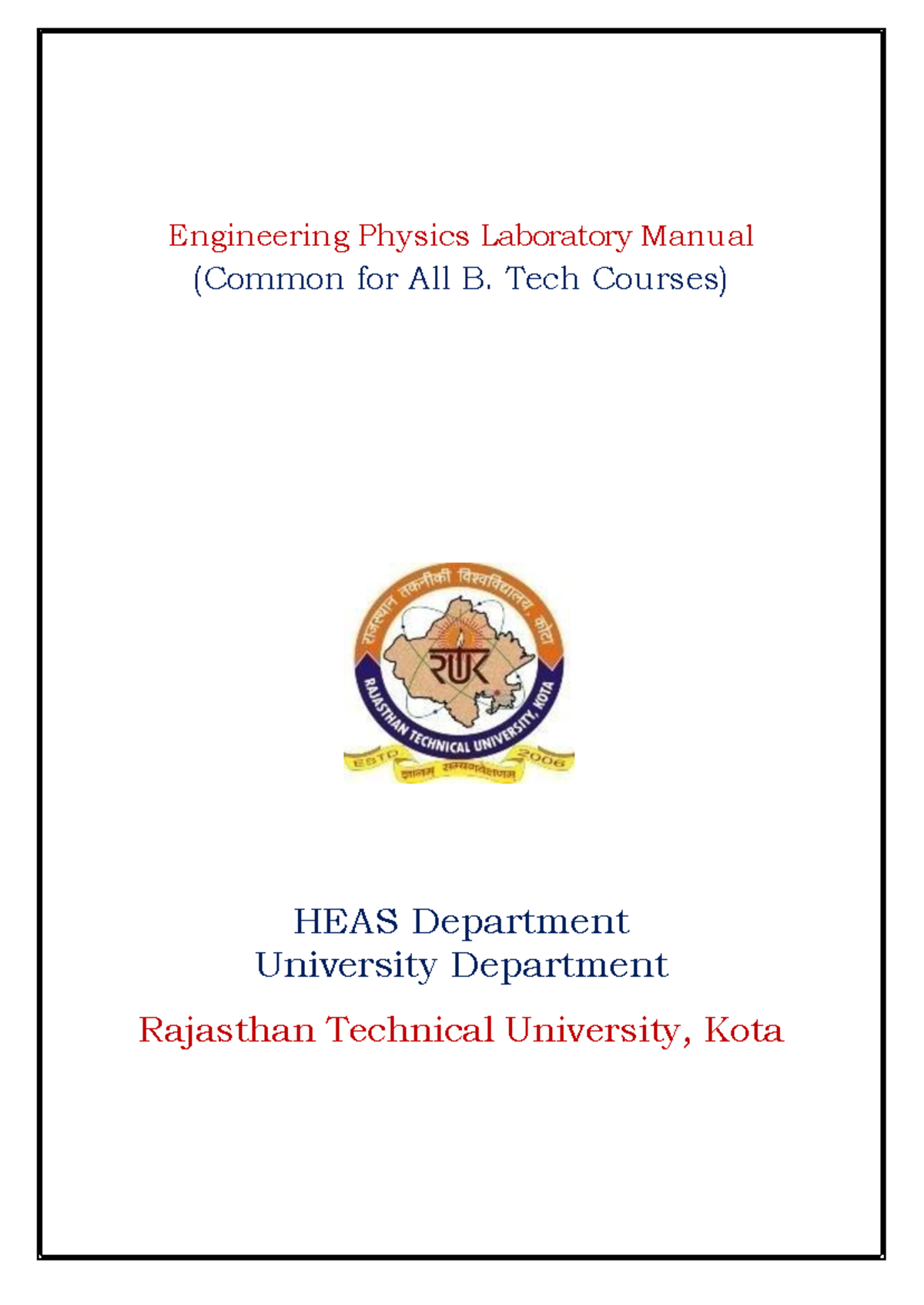 Engineering Physics Lab Manual: Essential Experiments and Guidelines ...