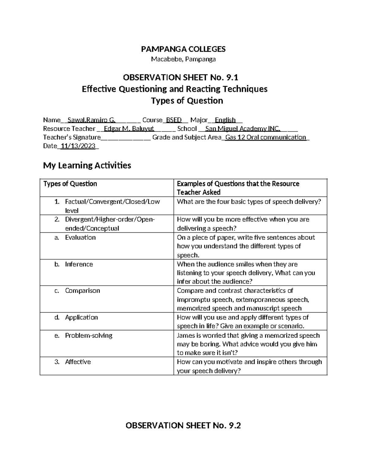 Episode-9 - I need this for my FS1 - PAMPANGA COLLEGES Macabebe ...