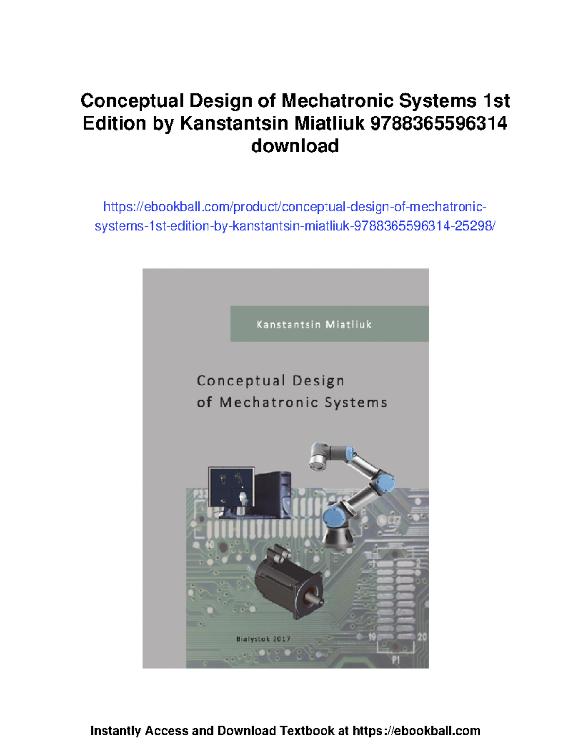 Conceptual Design of Mechatronic Systems - 1st Edition Overview and ...