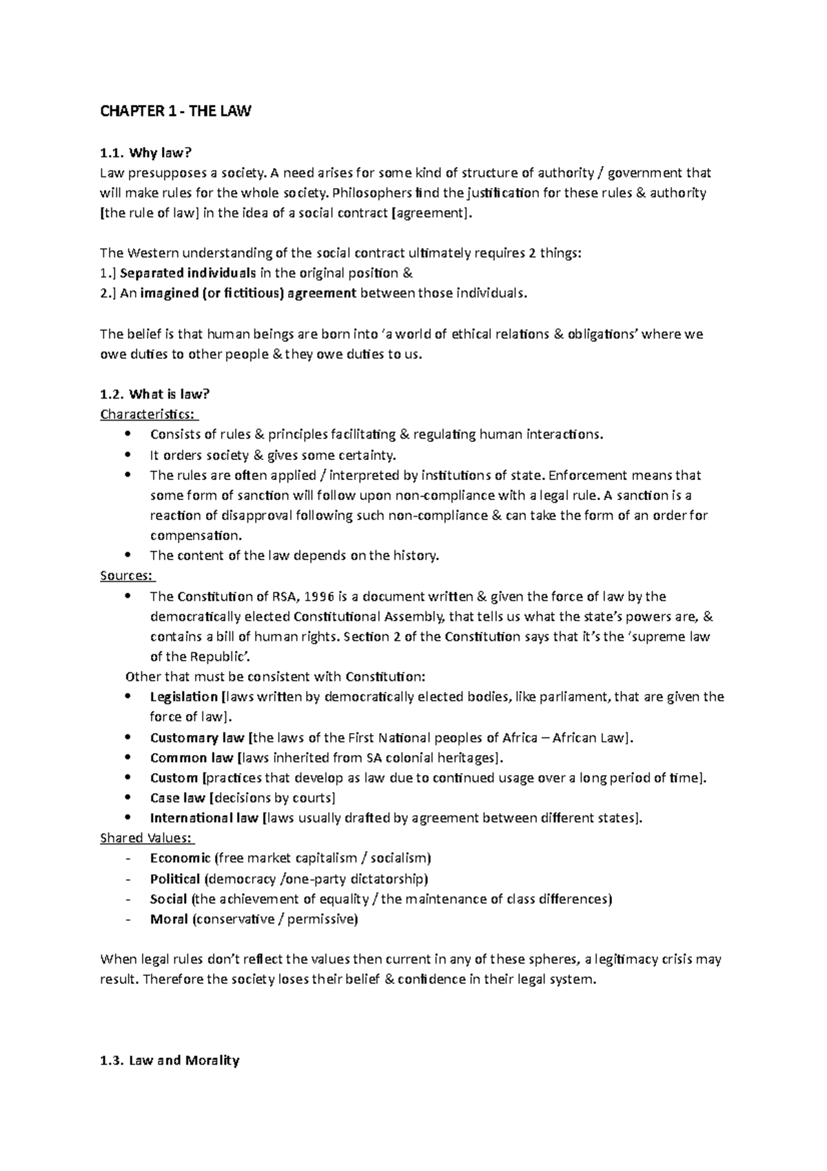 Chapter 1 - Introduction to Law: Structure, Morality, and Discretion ...