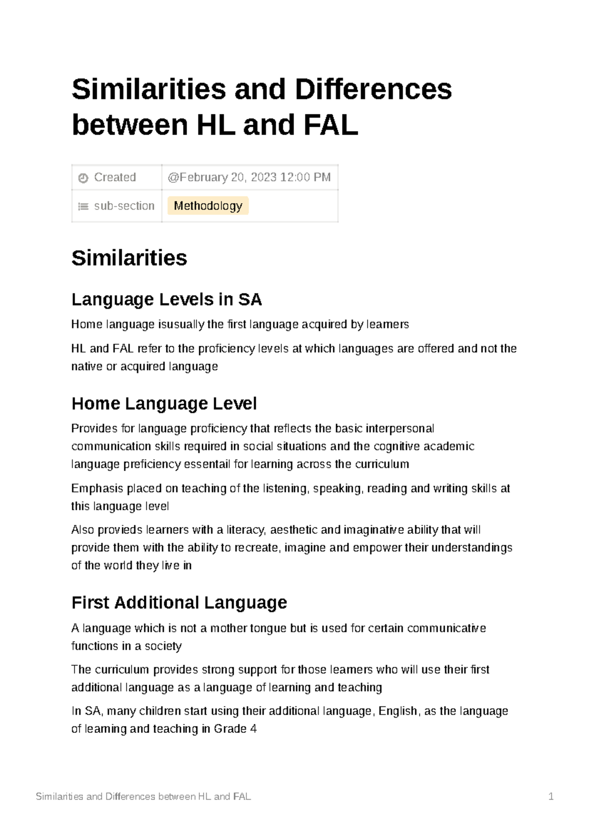 HL vs FAL: Similarities and Differences Explored - Language Proficiency ...
