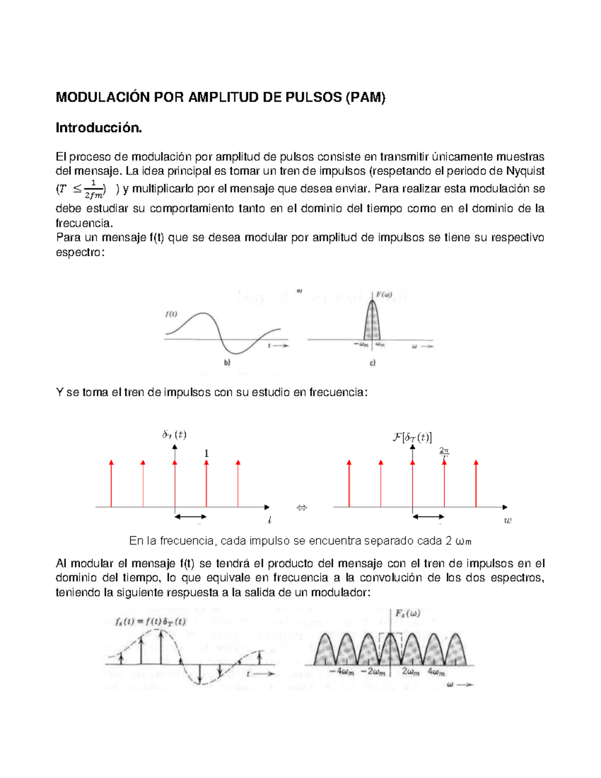 Modulación PAM con MATLAB: Análisis y Gráficas del Espectro - Studocu