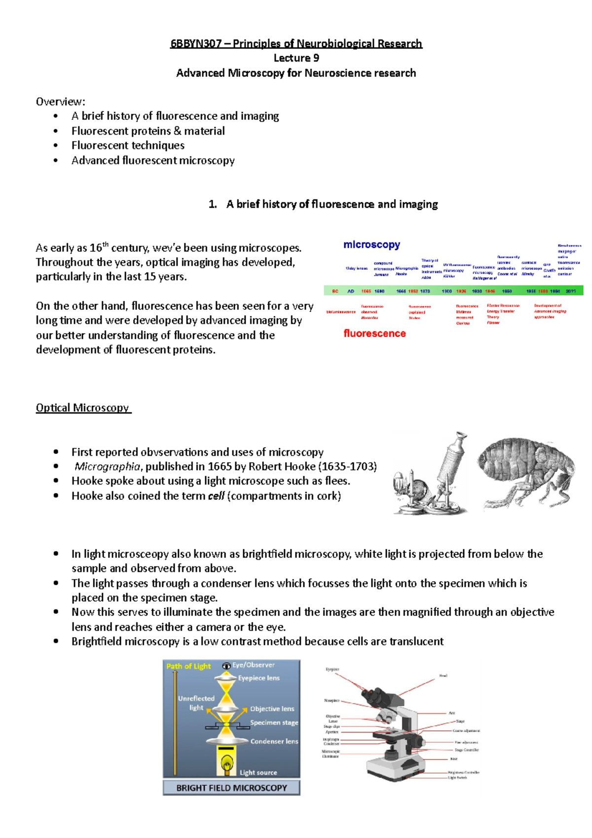 L9 - Advanced Microscopy - 6BBYN307 – Principles of Neurobiological ...