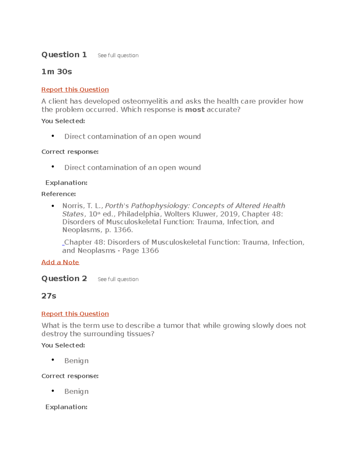 Chapter 48 review - Coursepoint - Question 1 See full question 1m 30s ...