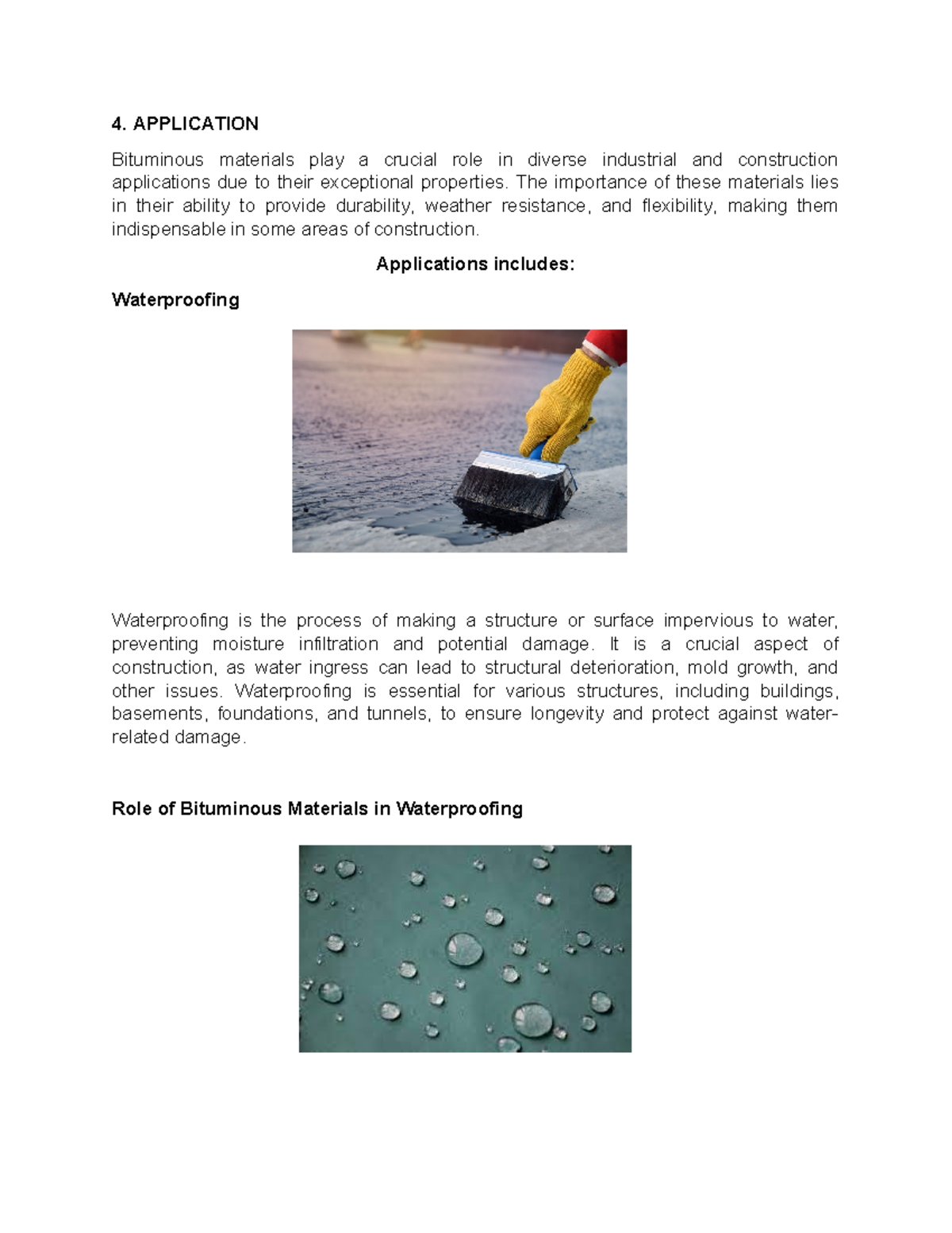 Applications of Bituminous Materials in Construction and Engineering ...