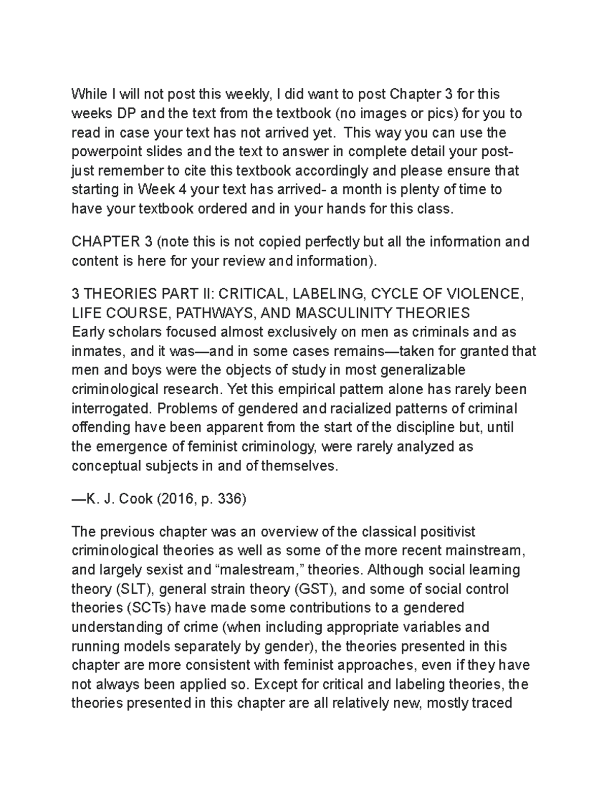 Theories of Crime: Critical, Labeling, and Pathways - Chapter 3 ...