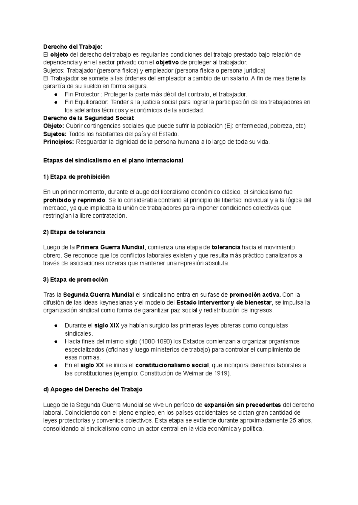 Resumen 1er Parcial: Derecho del Trabajo y Seguridad Social (DT-SS ...