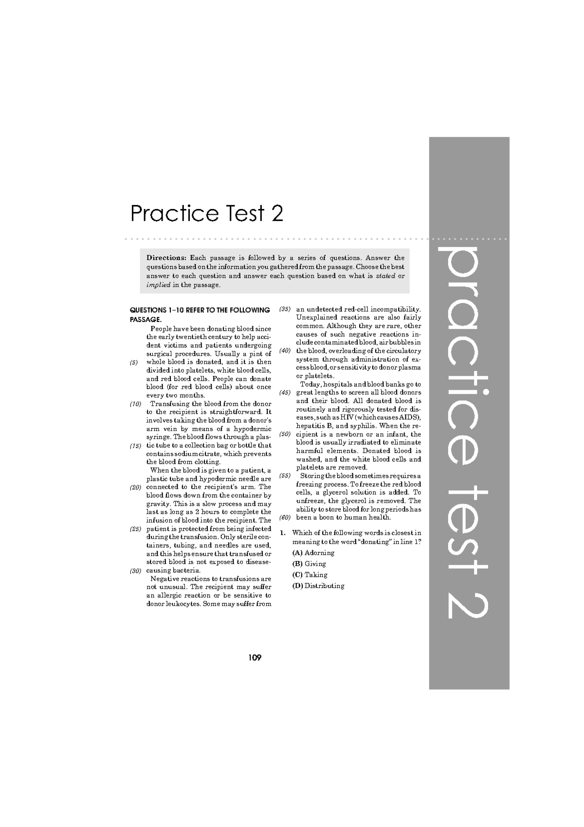 Toefl Master Reading Practice Test 2 (Scores 119 - 125) - Studocu