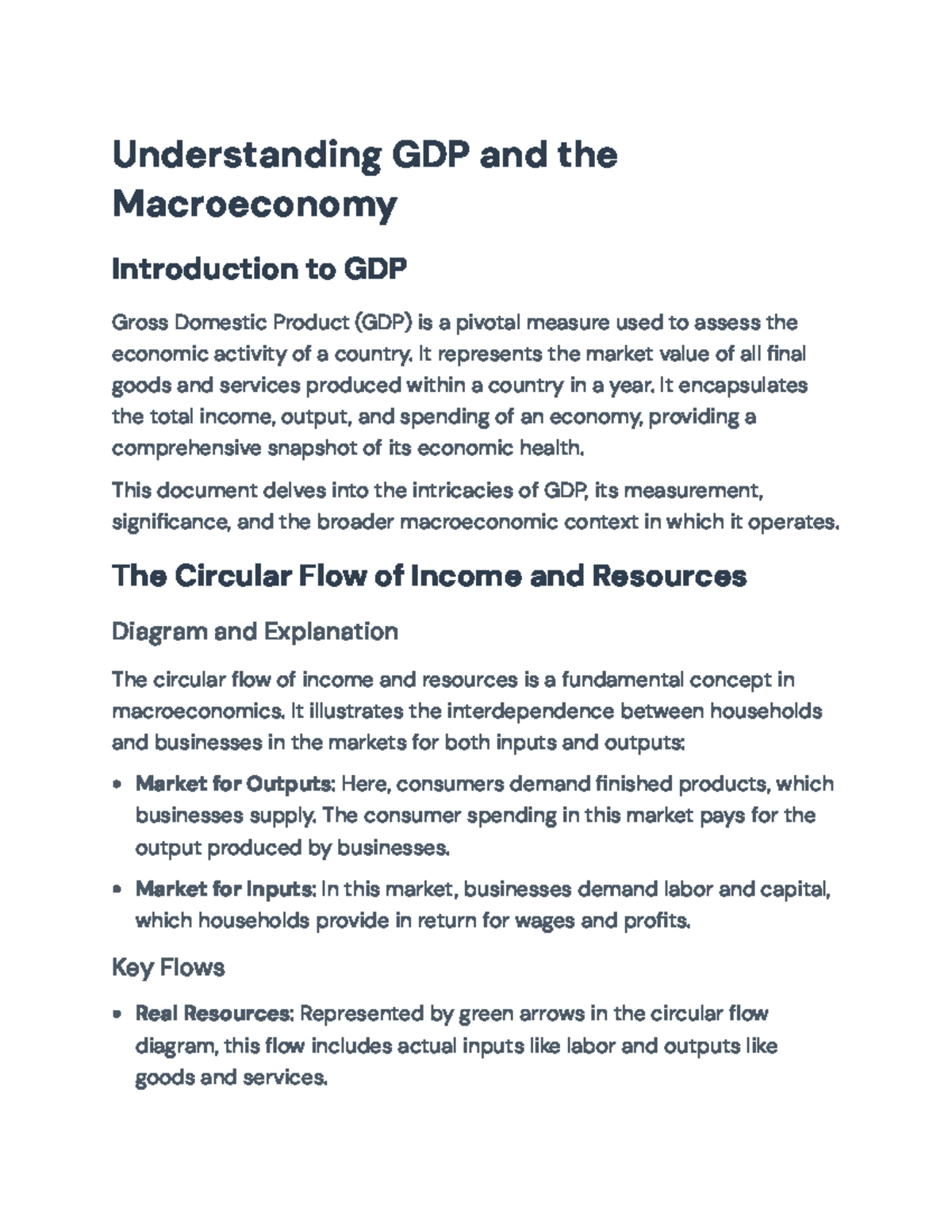 Understanding GDP and the Macroeconomy: Key Concepts and Components ...