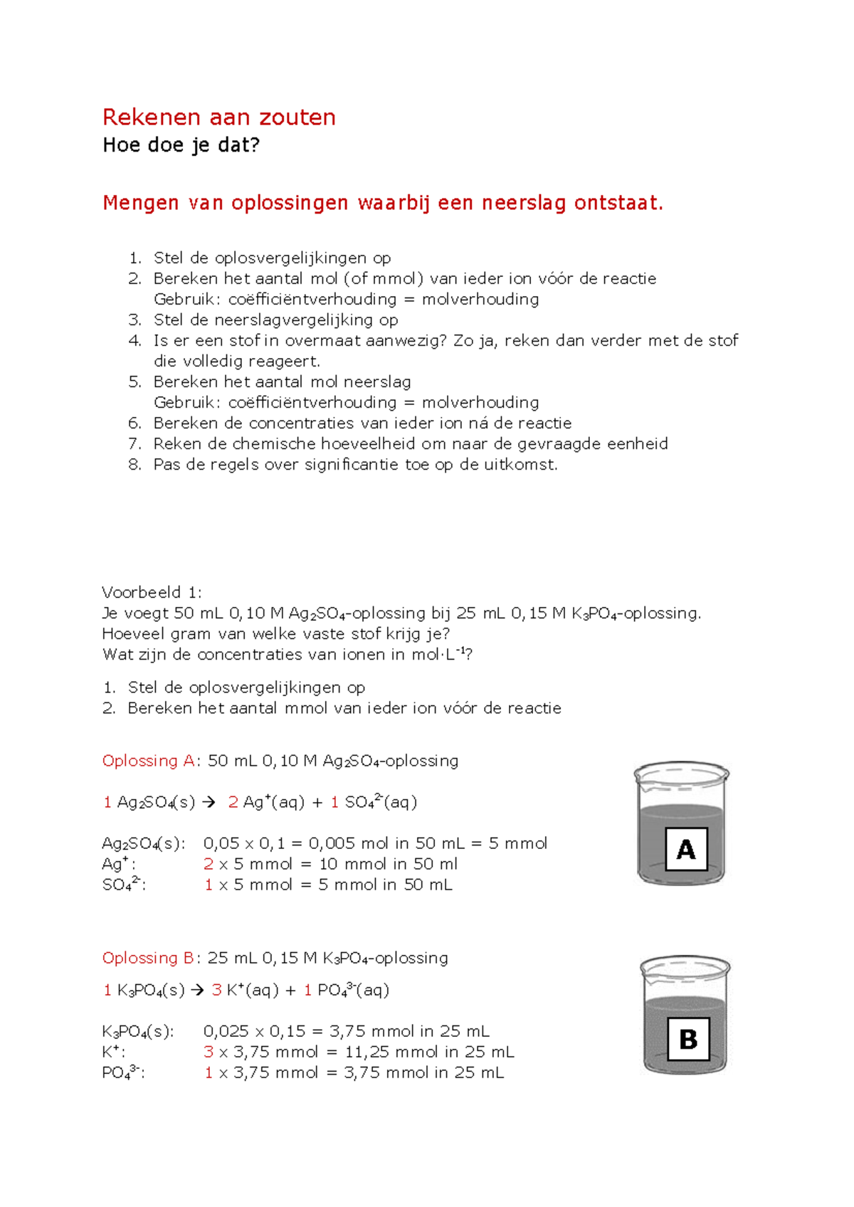 Chemie Klas 4-5: Neerslagreacties en Oplosvergelijkingen - Studeersnel