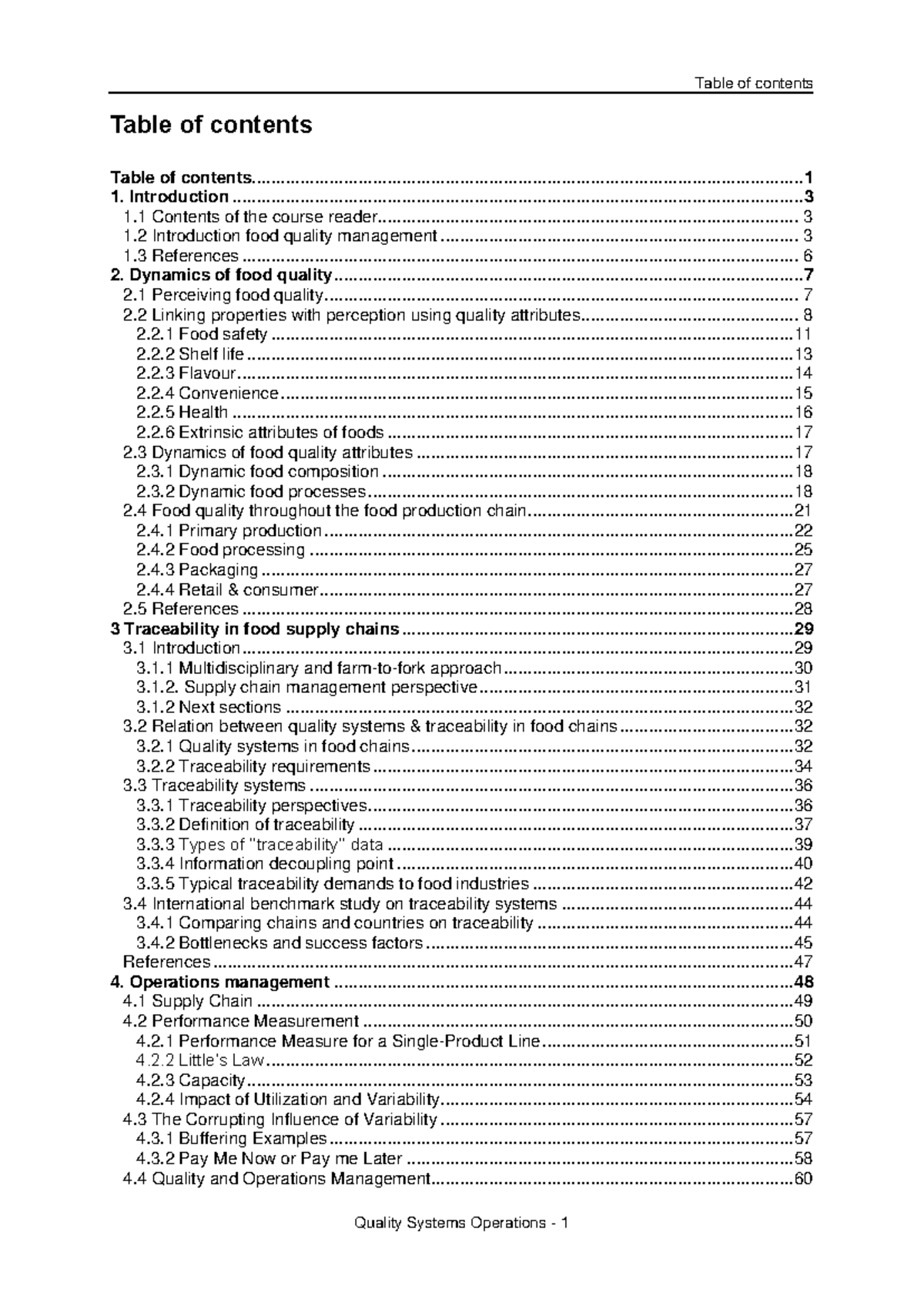 Course Reader QSO - Dynamics of Food Quality Management 2024 - Studeersnel