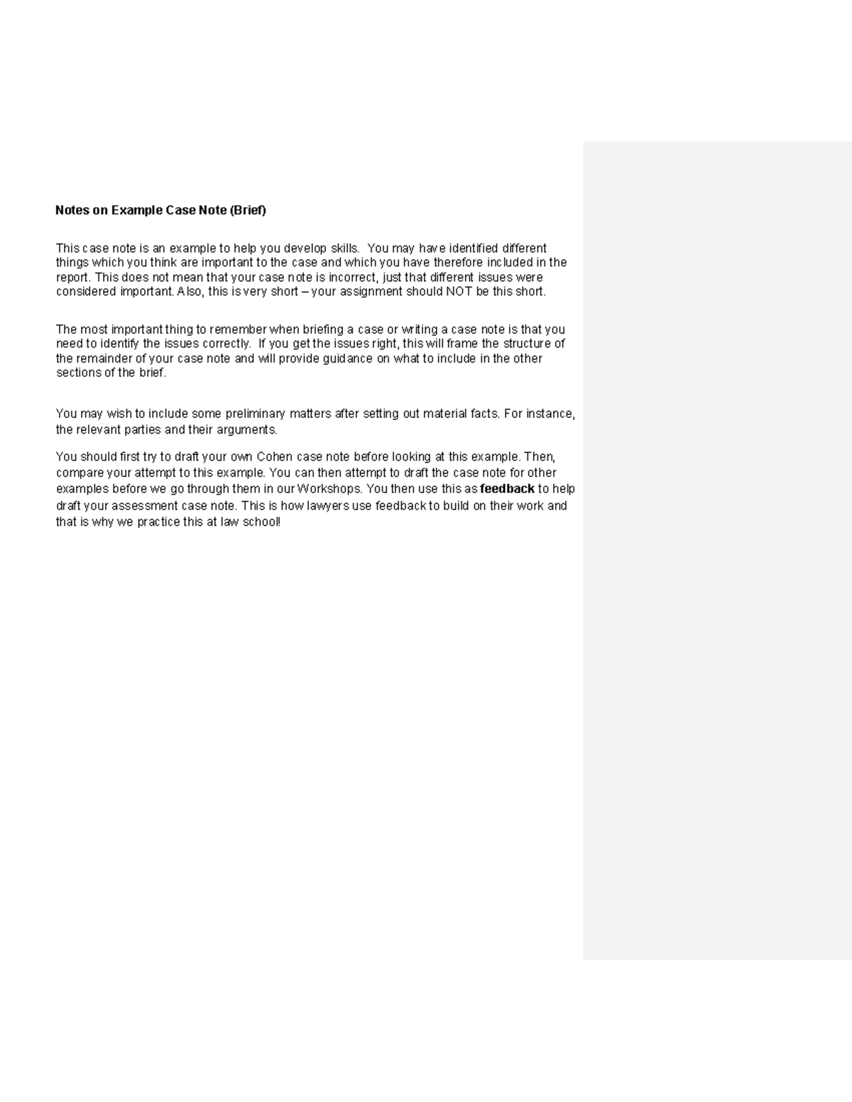 Cohen v Sellar Case Note Sample & Briefing Tips - 2023 - Studocu