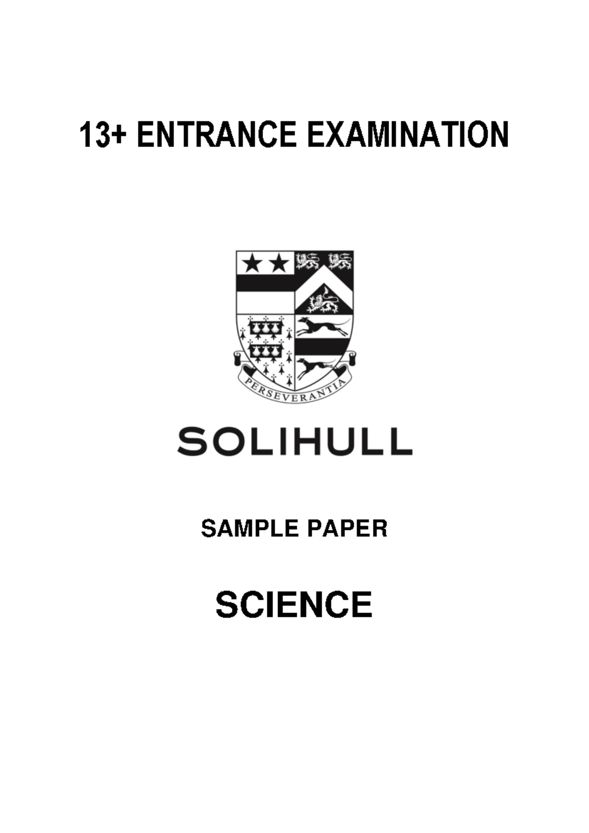 13 Science Entrance Exam Sample Paper - Detailed Questions and Answers ...