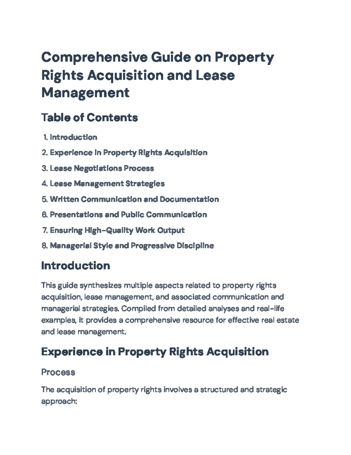 Comprehensive Guide to Property Rights Acquisition & Lease Management ...