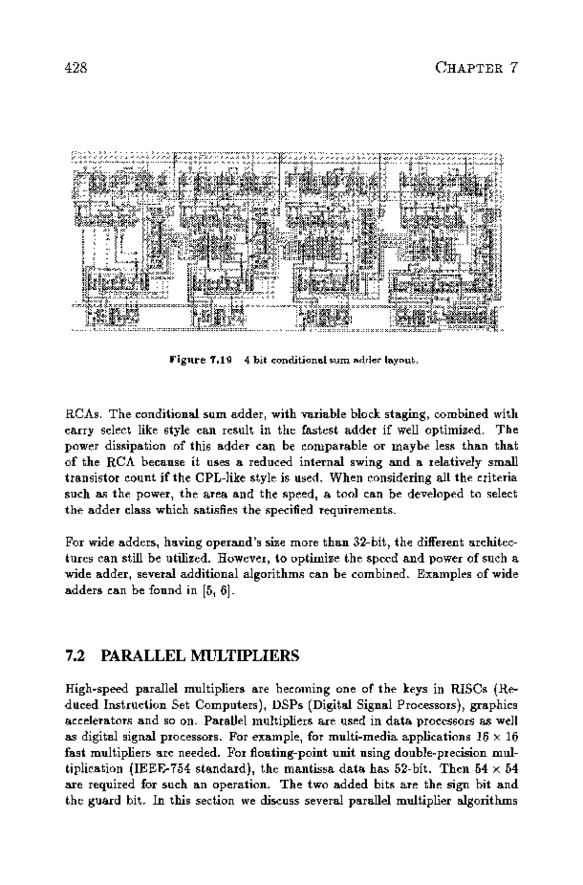 CHAPTER 7: Conditional Sum Adder and Parallel Multiplier Algorithms in ...