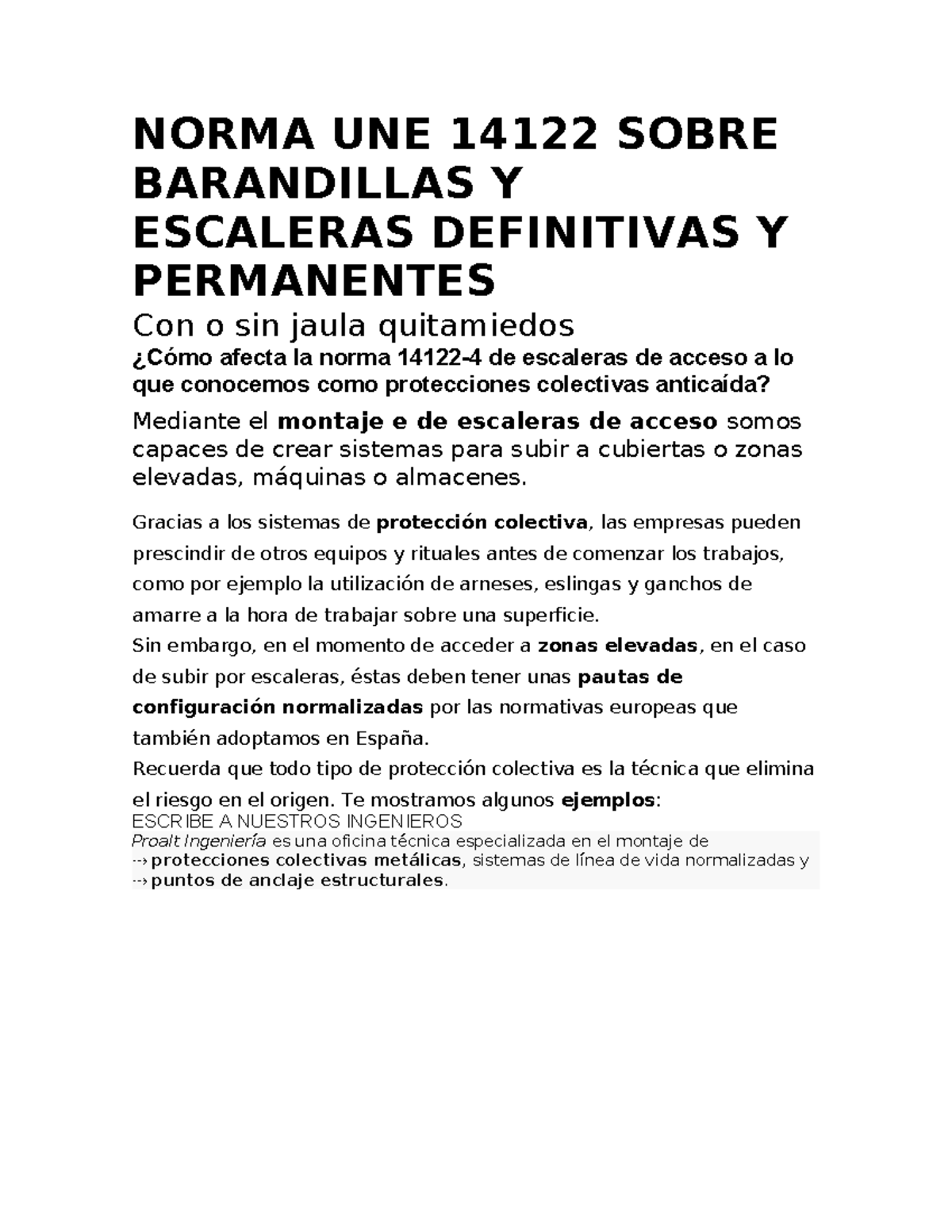 Normativa UNE 14122: Guía de Barandillas y Escaleras Seguras - Studocu