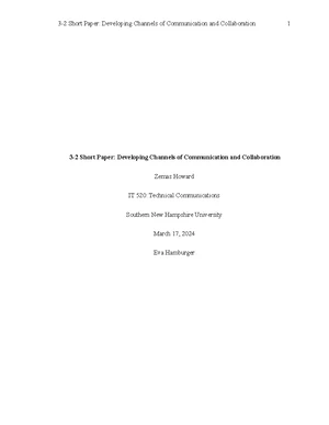 3-2 Short Paper: Strategies for Effective Communication & Collaboration ...