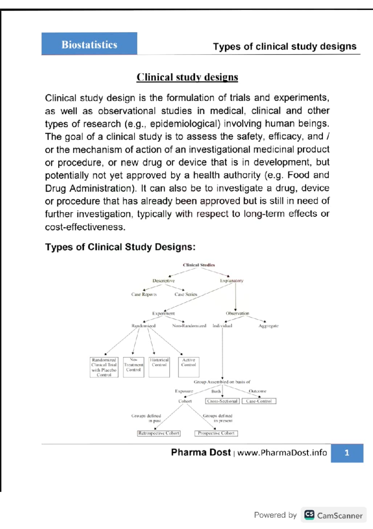 Clinical study design - 5th pharmD - Pharmacy - Studocu