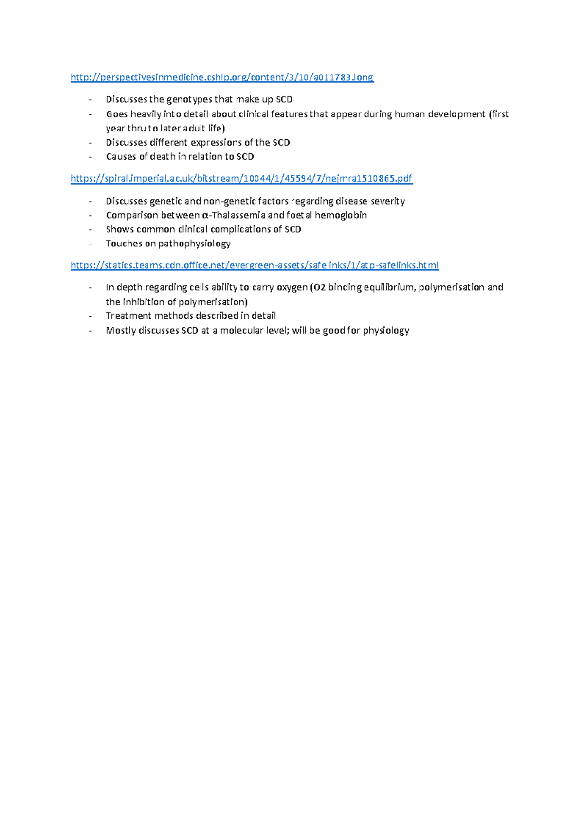 BMS206: In-Depth Analysis of Sickle Cell Disease Pathophysiology and ...