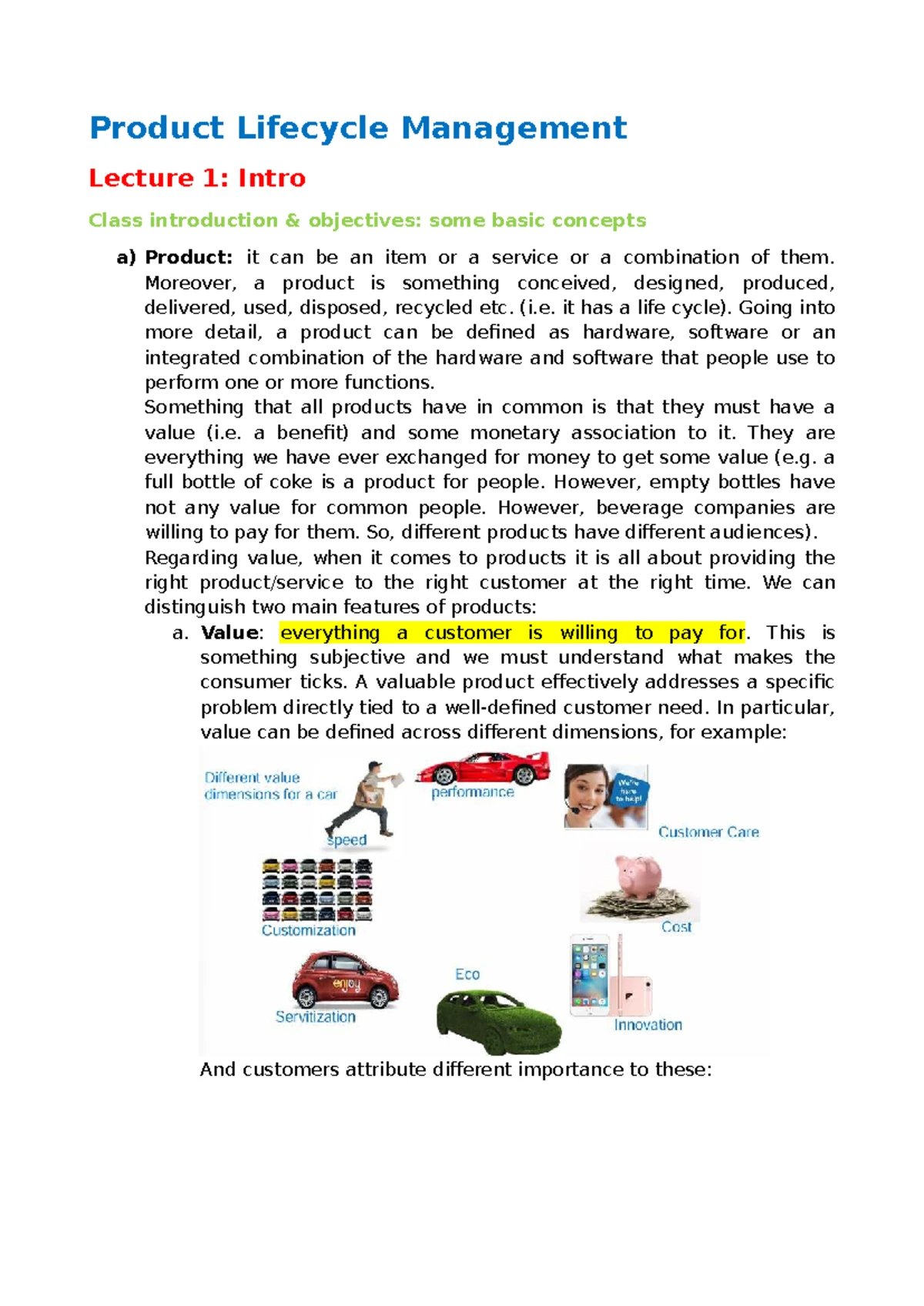 PLCM 1: Understanding Product Life Cycle Management Concepts - Studocu