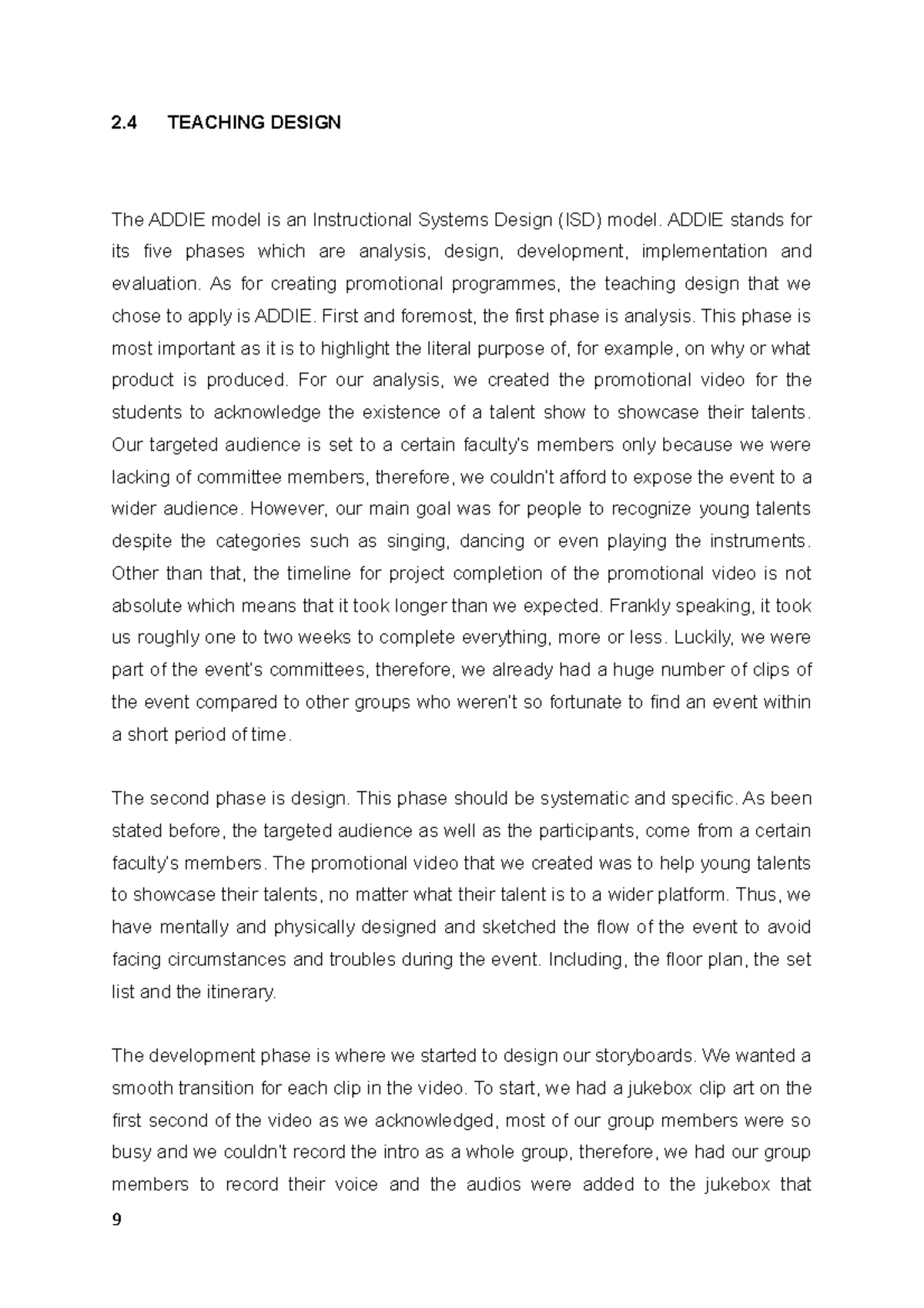 2.4 Addie - LESSON PLAN ENGLISH SUBJECT FOR YEAR 2 - 2 TEACHING DESIGN ...