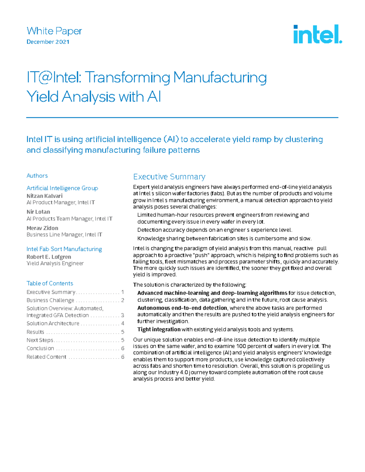 AI-Driven Yield Analysis at Intel: Insights & Solutions (IT-2021) - Studocu