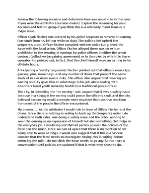 OL 318 6.2 Final Project Milestone Two Collective Bargaining—Employee ...