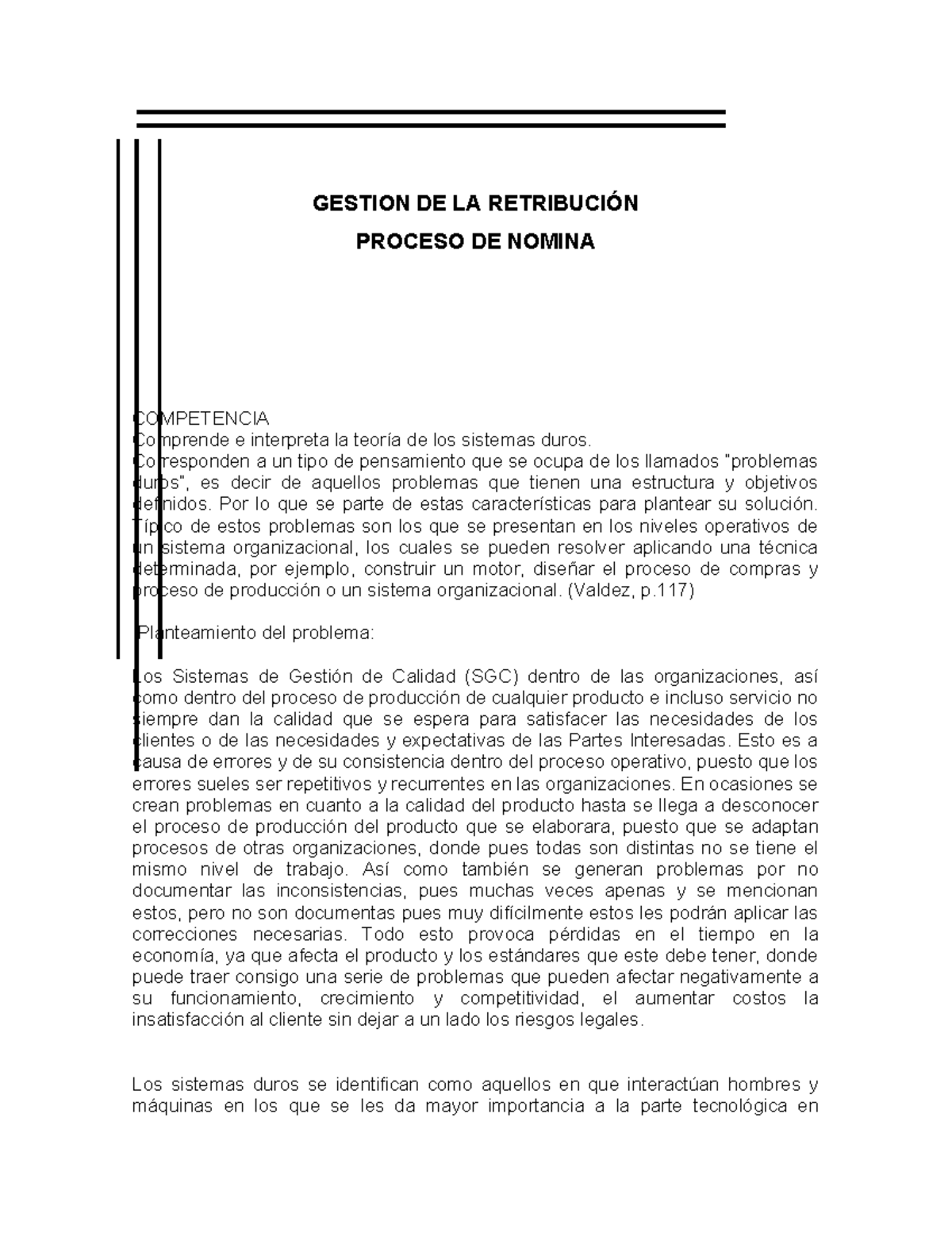 Gestión - Análisis e Interpretación de Sistemas Duros en Organizaciones - Document Preview