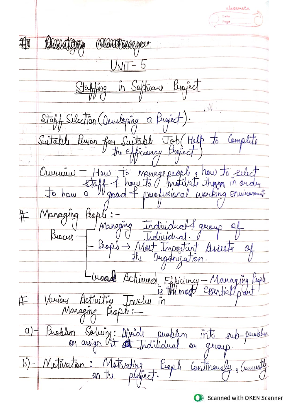 SPM Unit 5 Study Notes and Guidelines - classrate Date Page amount 5 ...