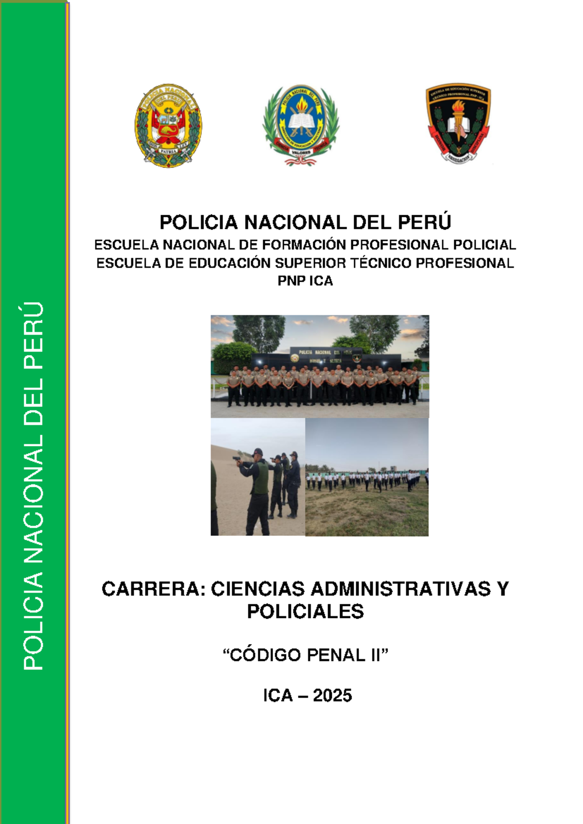 Silabo del Código Penal II - 2025 - PNP Honorables - Document Preview