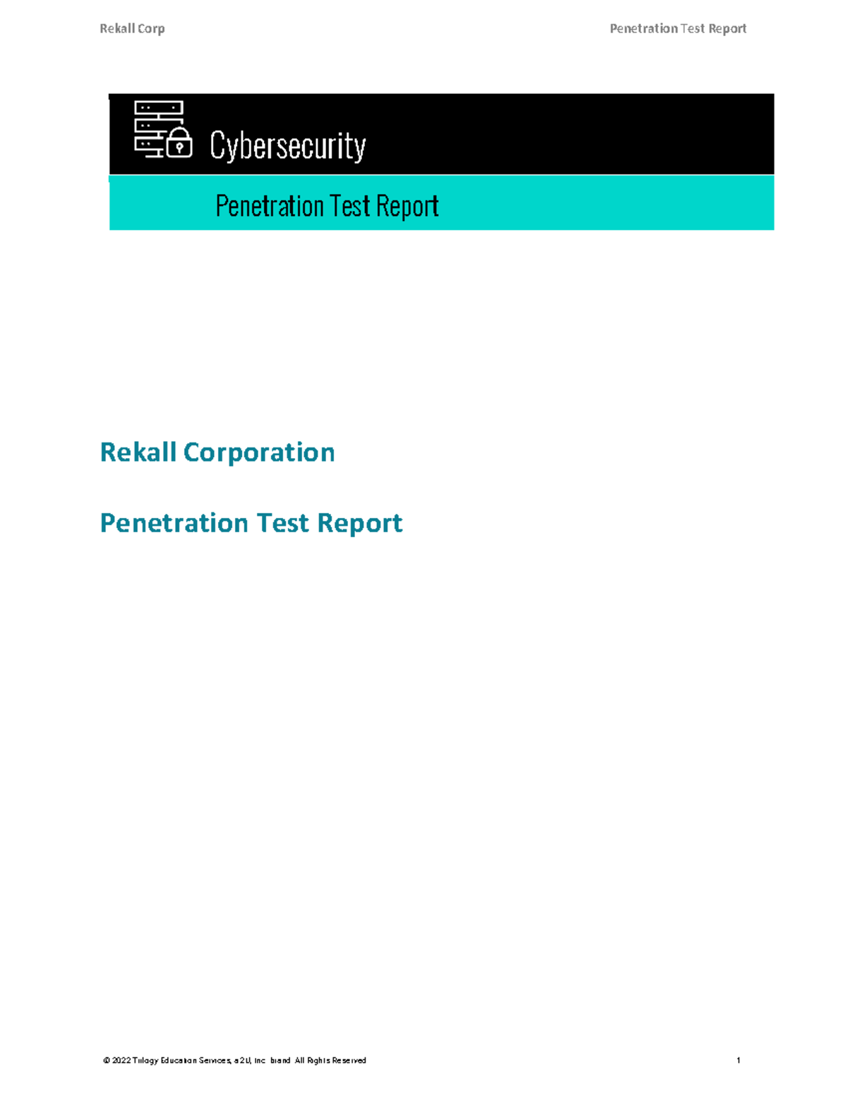 Project 2 SNewman Rekall Penetration Test Report - Cybersecurity ...
