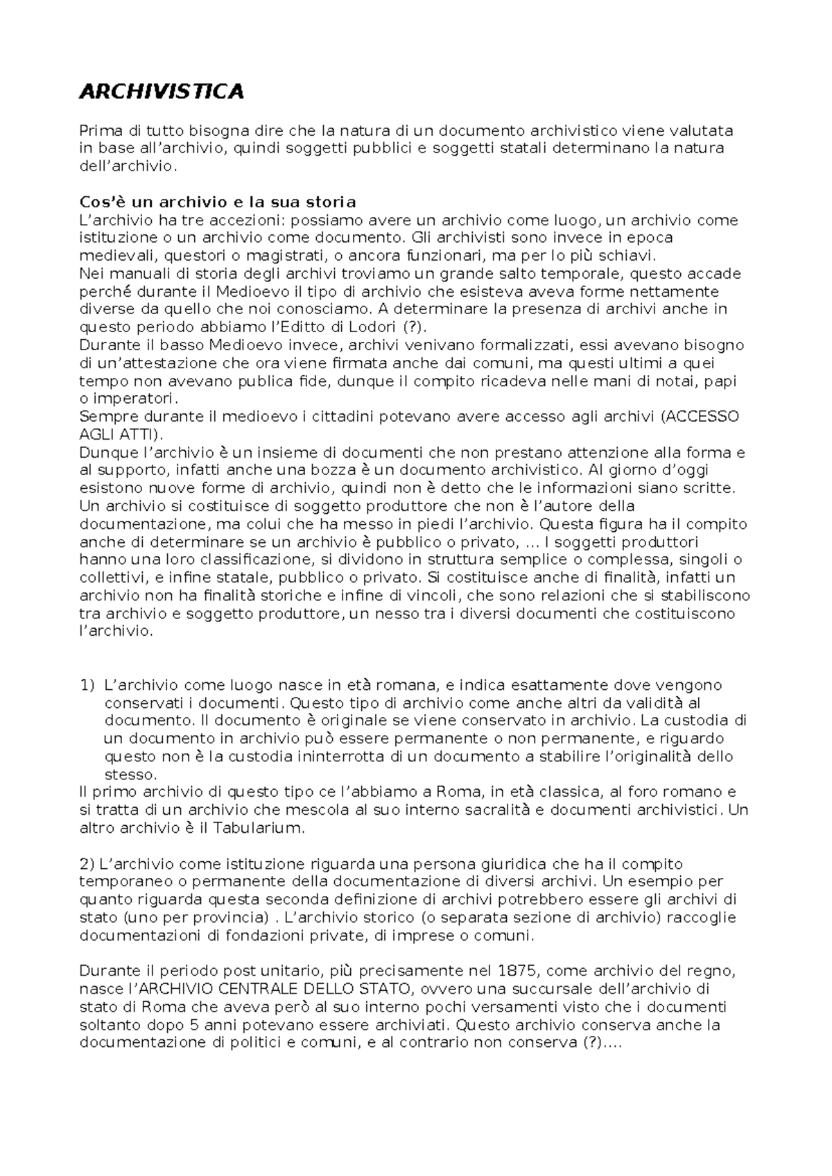 Archivistica e Storia degli Archivi nel Corso PER LA MODA 2 - Document Preview