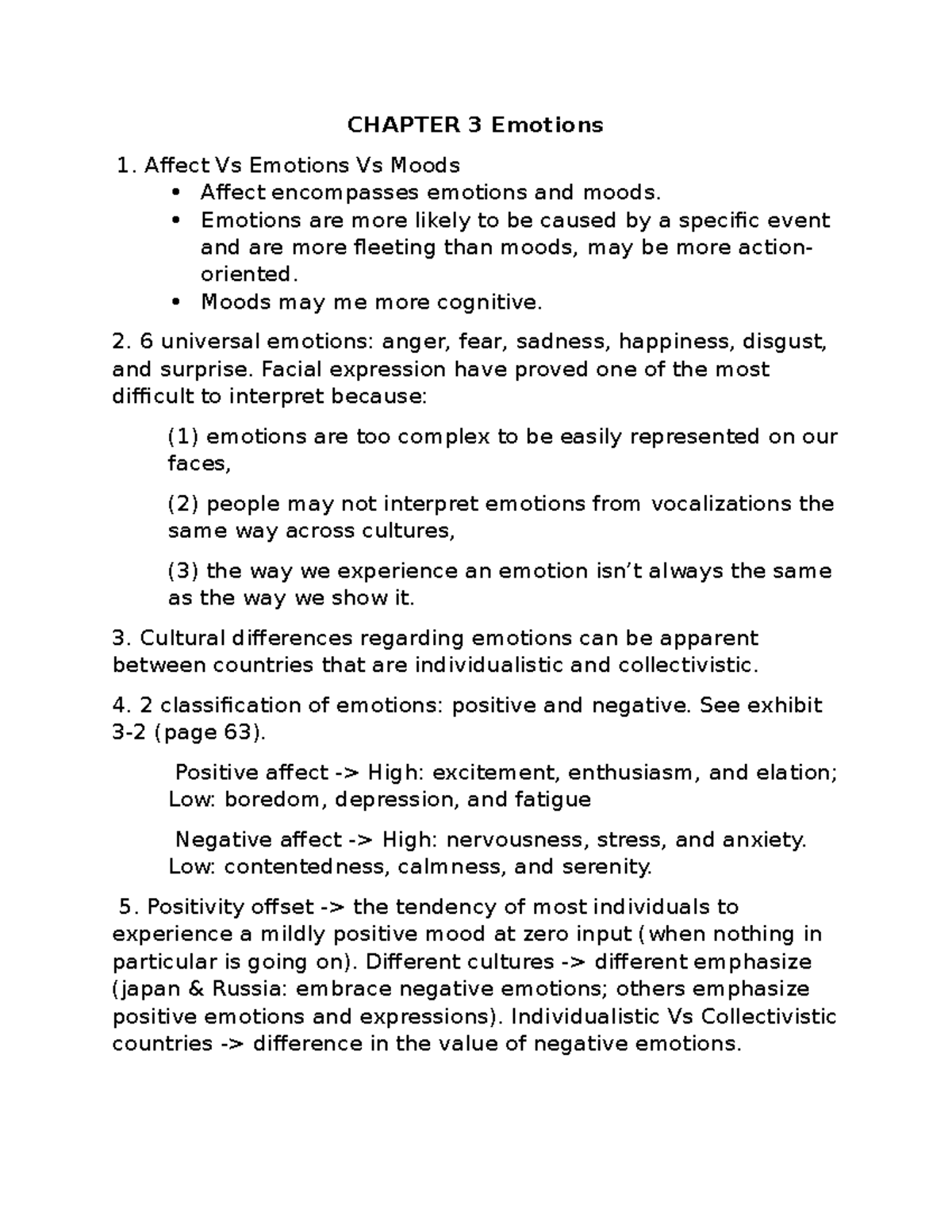 CHAPTER 3: Understanding Emotions and Their Impact on Work - Studocu