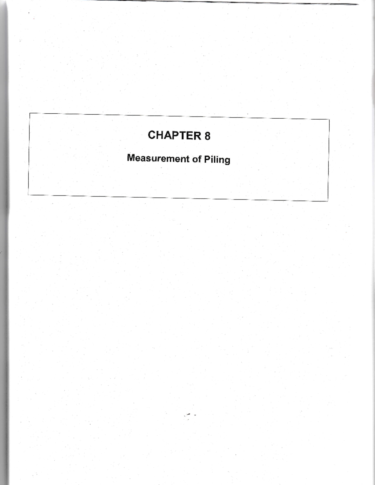 Measurement of Piling - Final Exam Practice Materials - CIVIL 2B20 ...
