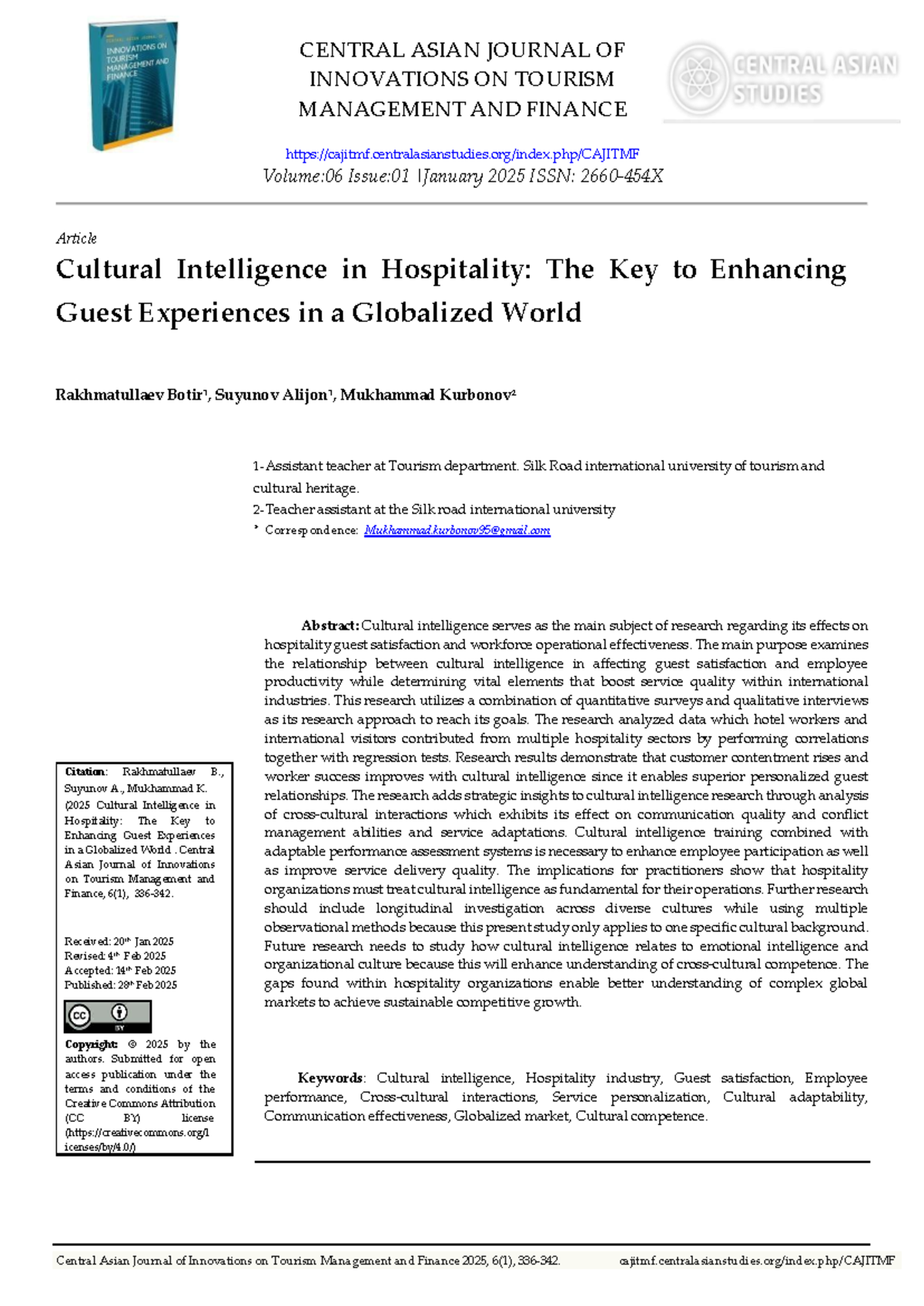 Cultural Intelligence in Hospitality: Enhancing Guest Experiences ...