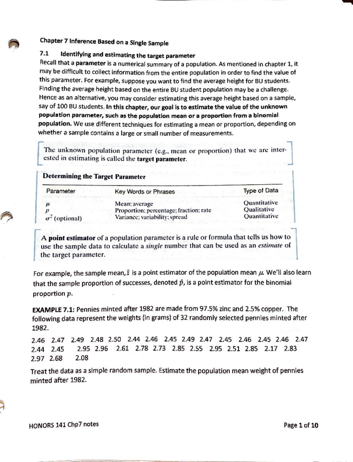 Stats Chapter 2 prt. 3 - Notes and Problems - ,_ 2 MeasuresofRelative ...