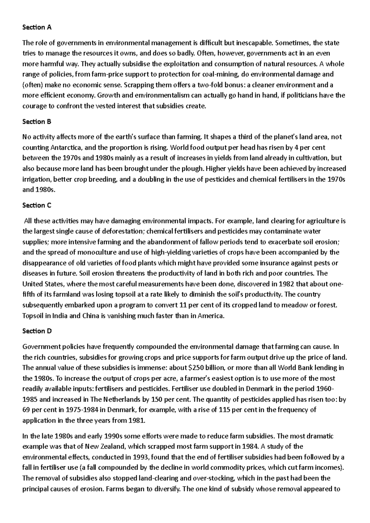 Reading - Matching Headings - 02: The Role of Governments in ...