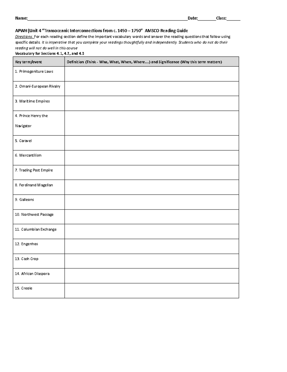Copy of Unit 4 Reading Guide - Google Docs - - Studocu