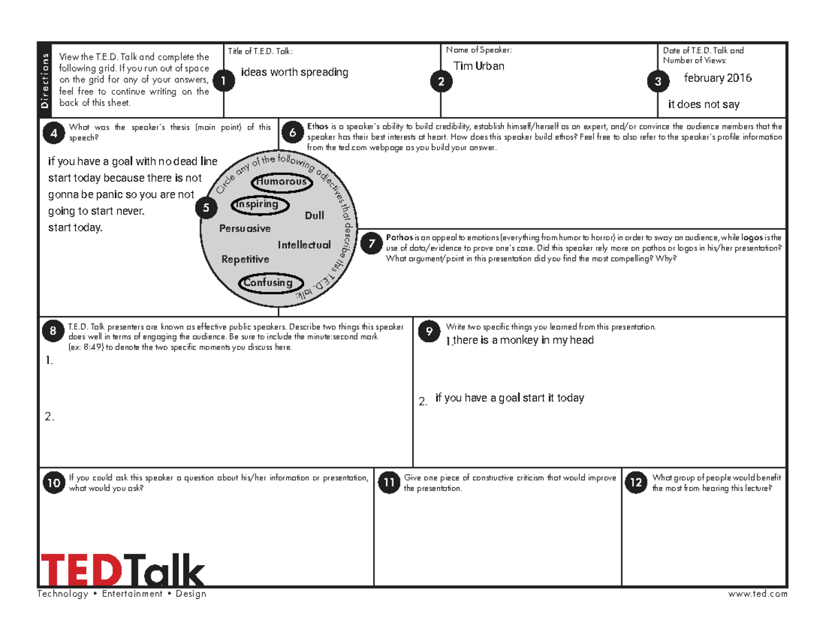 TED Talk Analysis: Tim Urban's 
