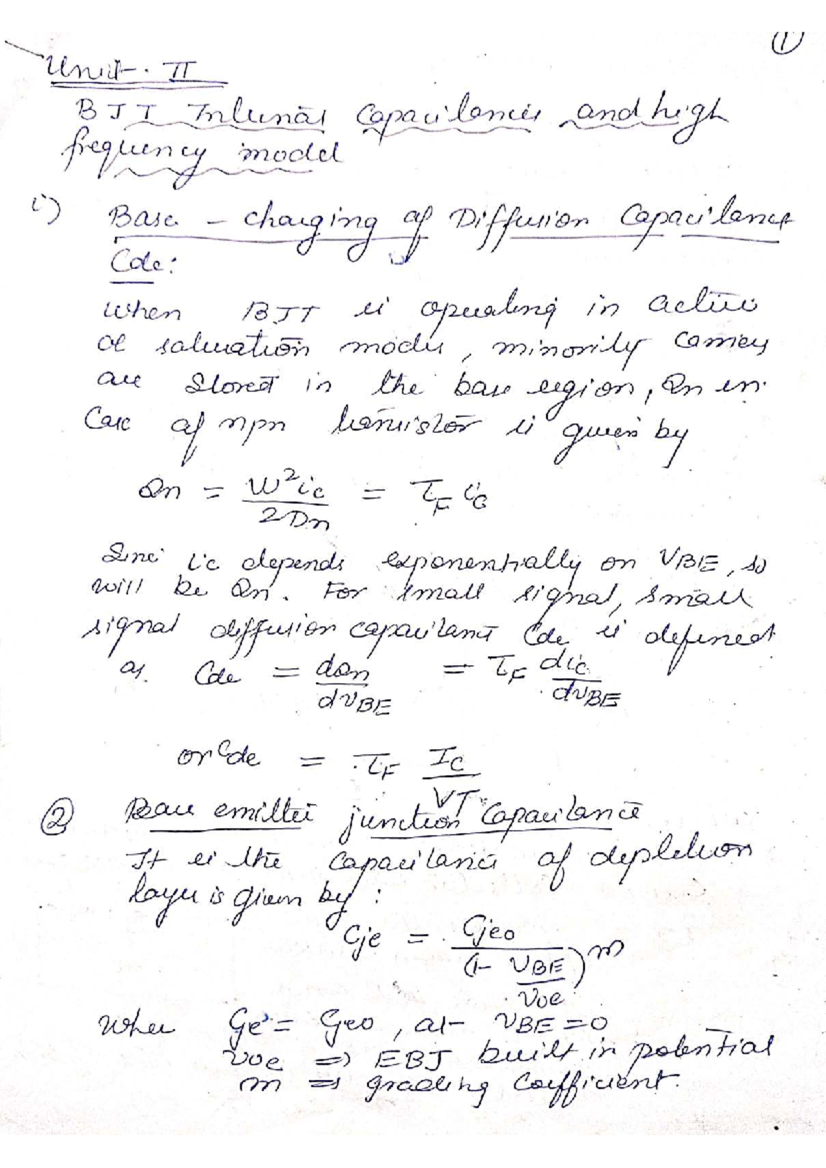 BJT & MOS Amplifiers: Frequency Response Analysis (Course Code: 11 ...