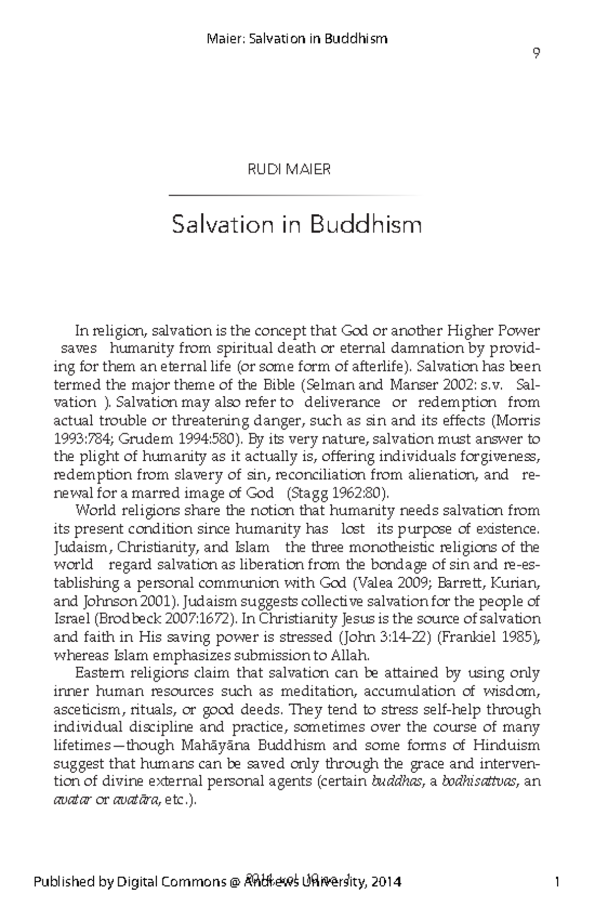 The Eightfold Path: A Guide to Salvation in Buddhism (RELG 301) - Studocu