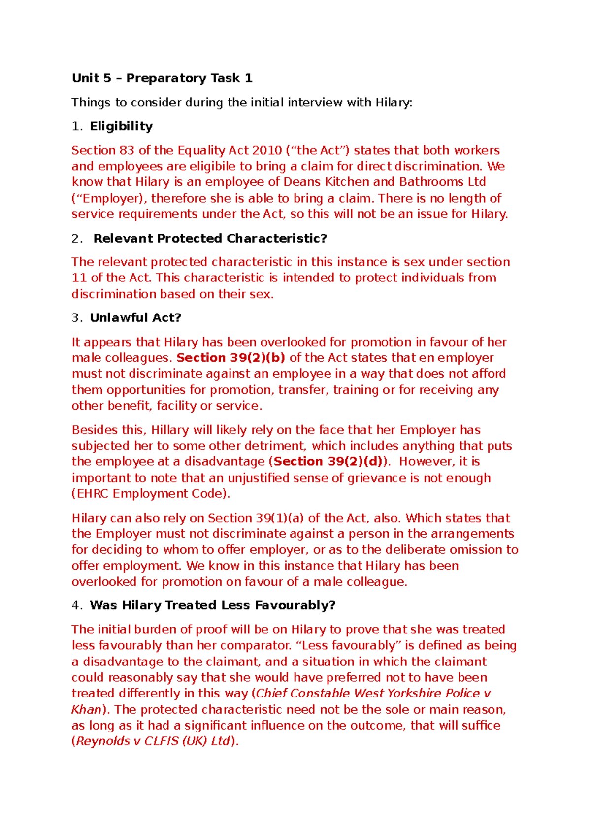 Preparatory Task - Lecture notes - Unit 5 – Preparatory Task 1 Things ...