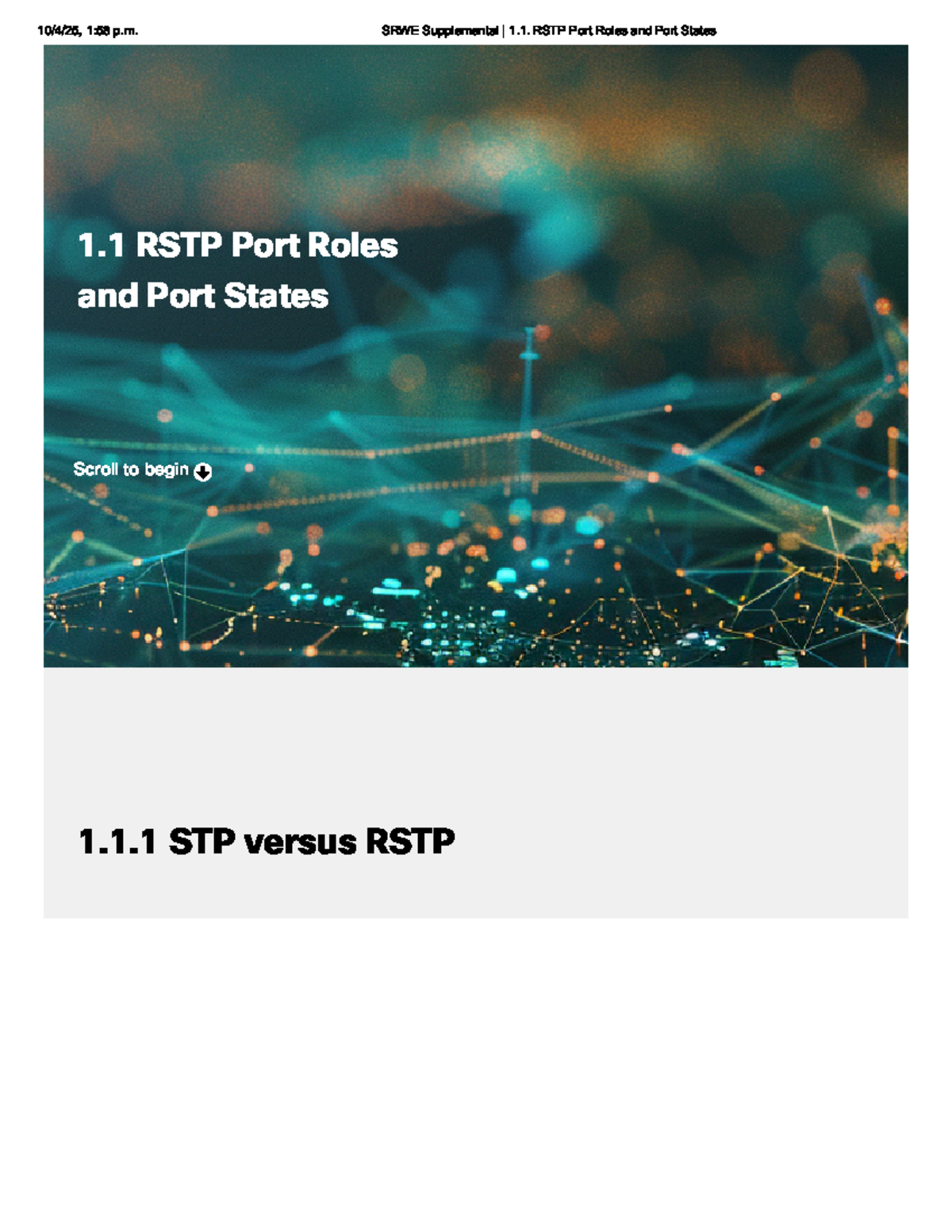 RSTP Port Roles and Port States (Course Code: QRSTS) - Studocu