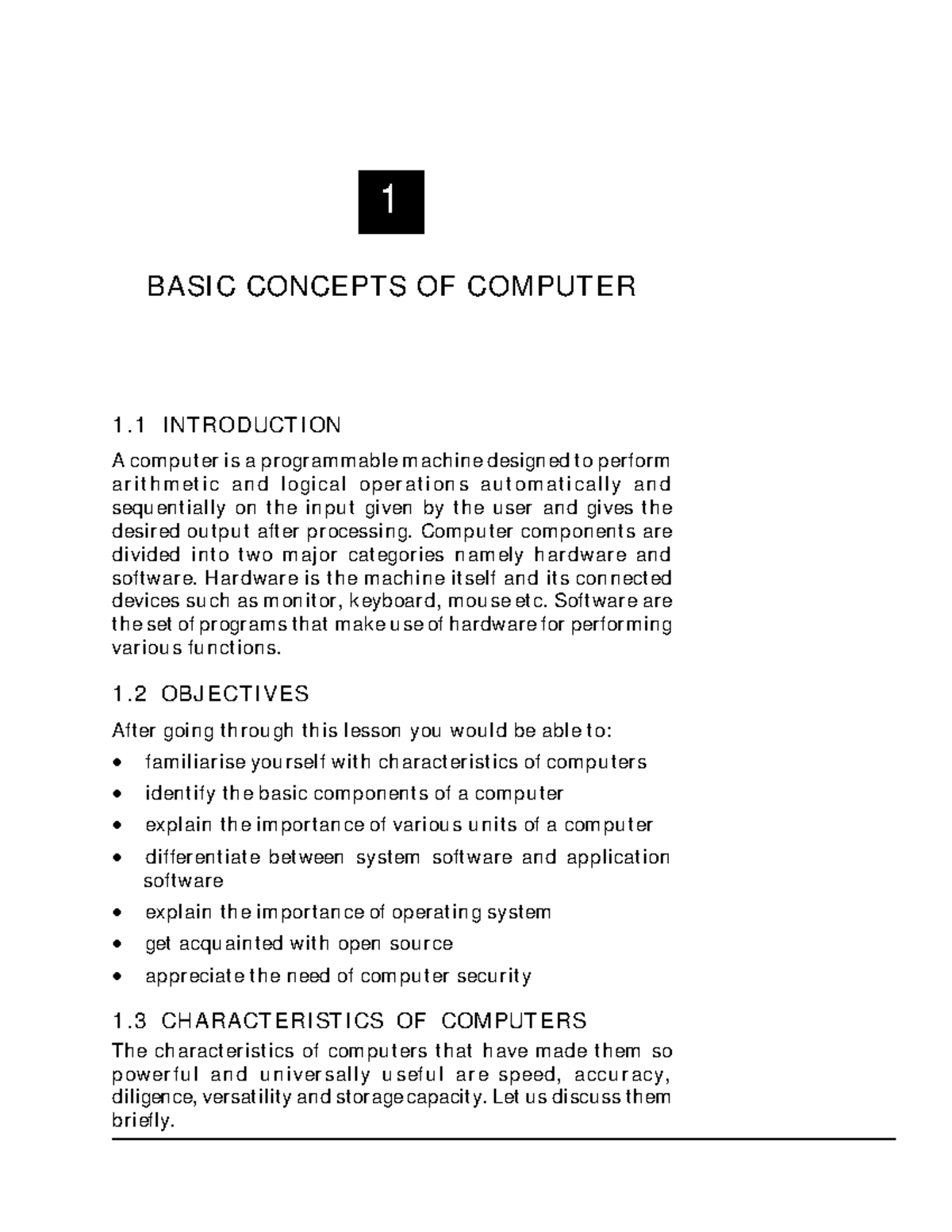 Basic Concepts of Computer - Lesson Overview - Studocu