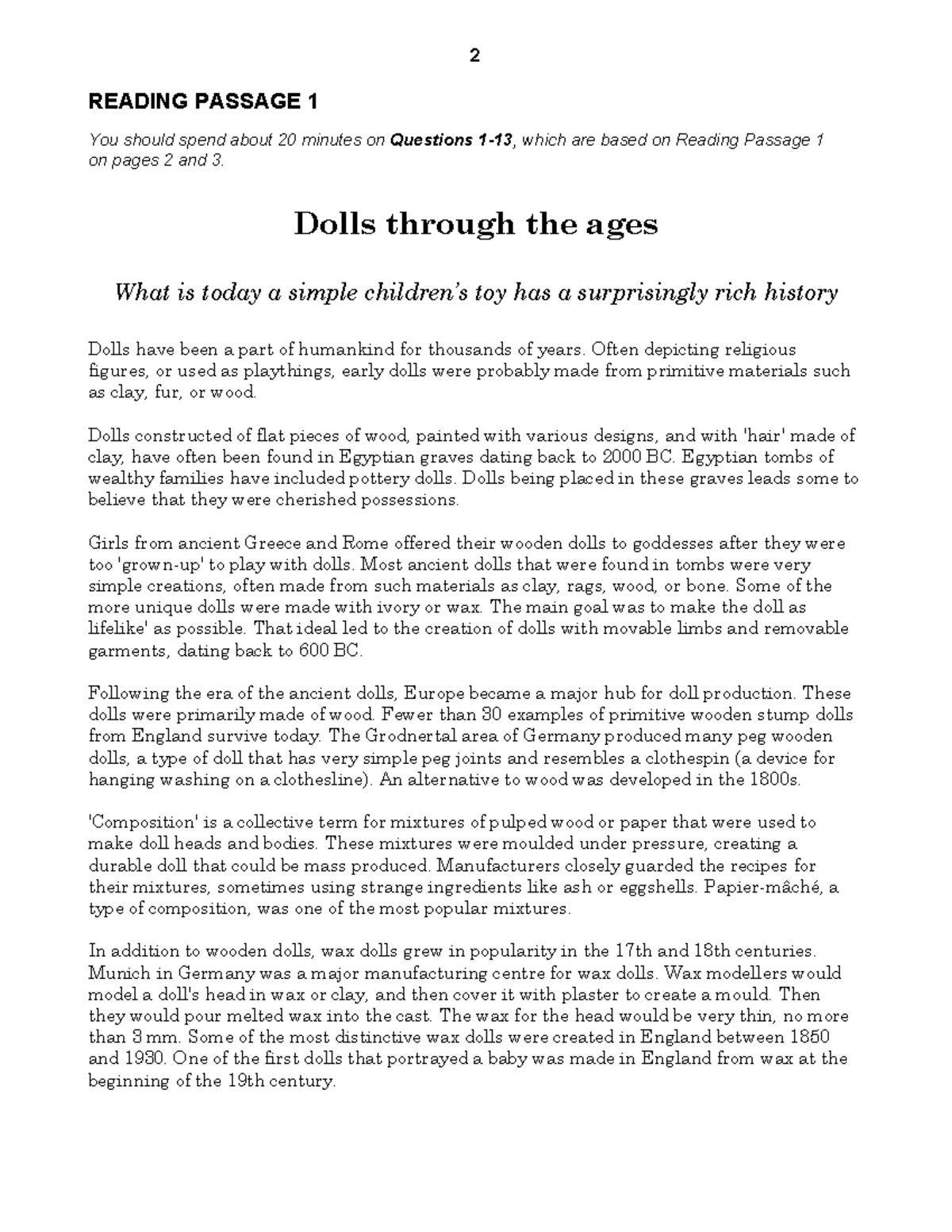 2-reading-passage-1-dolls-through-the-ages-a-historical-overview