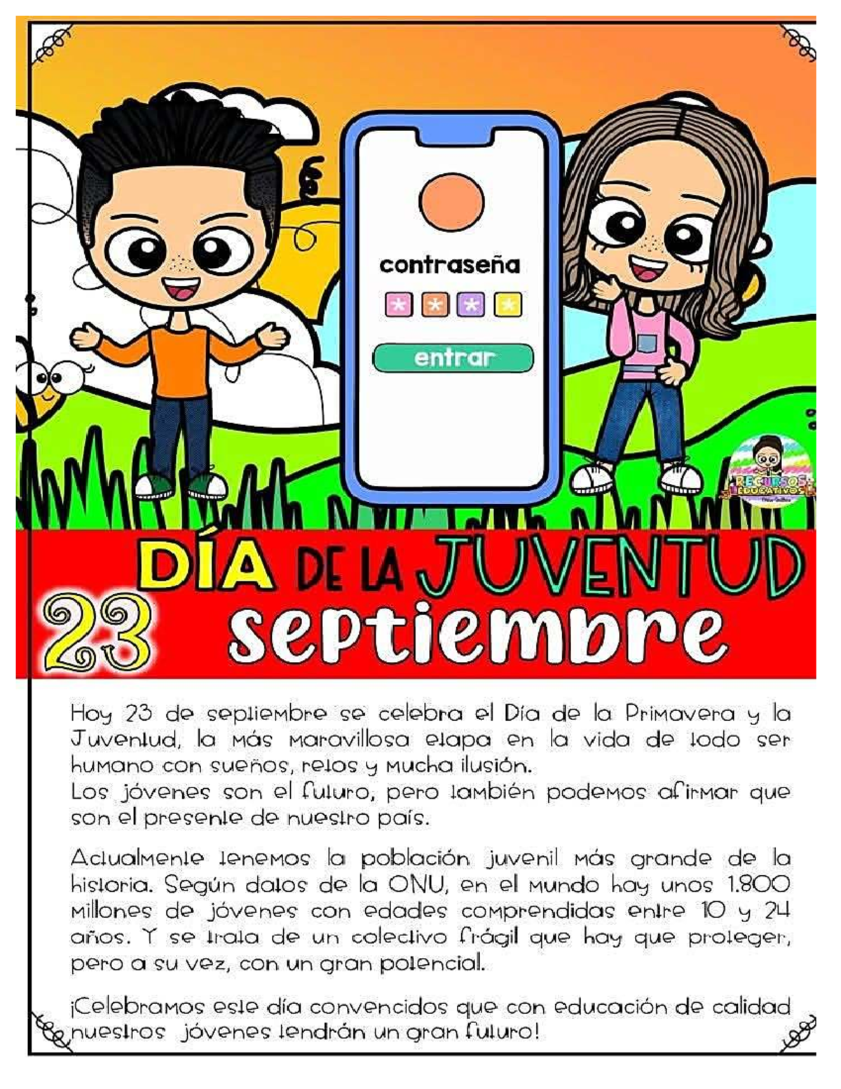 1° Grado - Celebración del Día de la Juventud y la Paz - Studocu