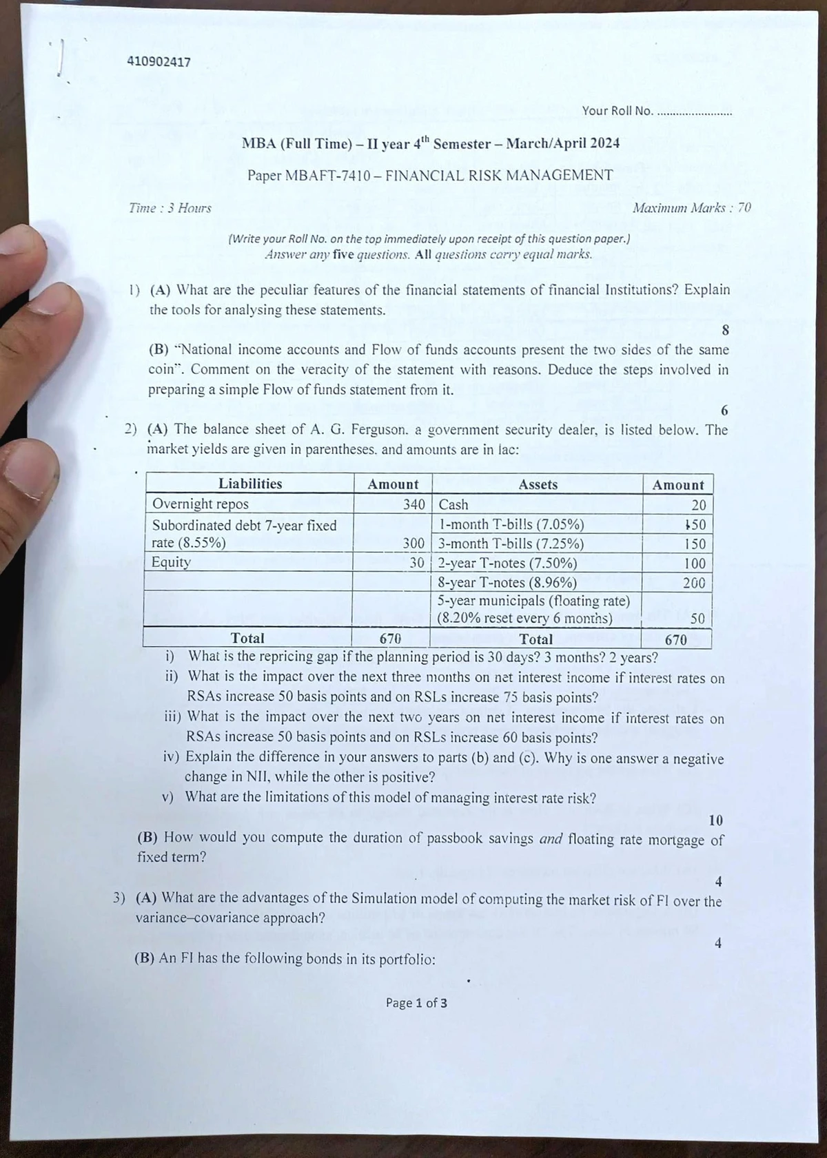FORM TEST FRM 2024 - Practice Questions on Risk Management Concepts ...