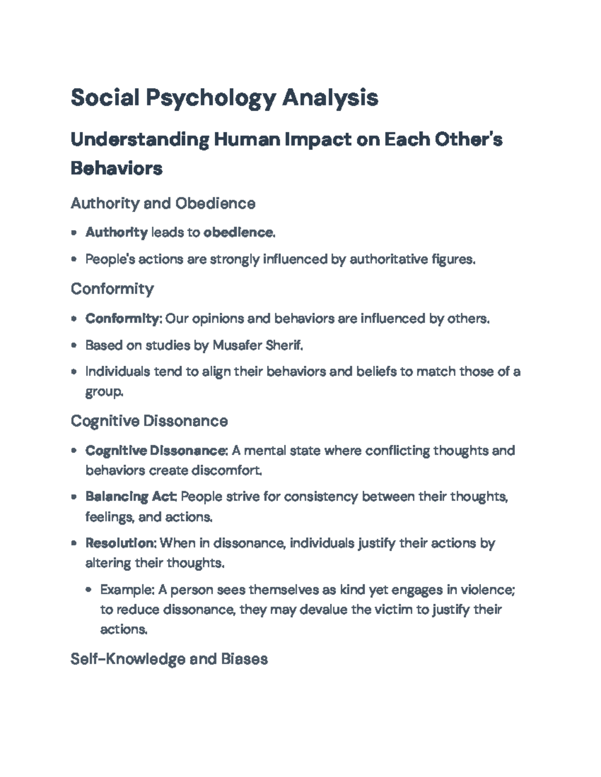 Social Psychology Analysis: Authority, Conformity & Biases - Social ...