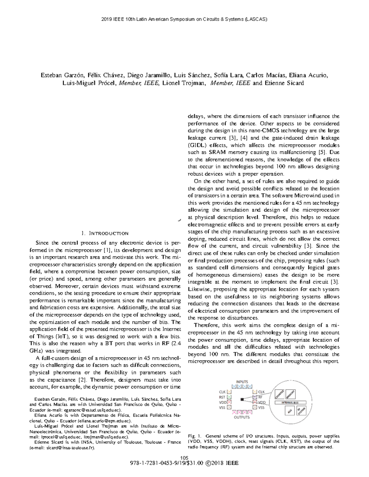 Microprocessor Design with Bluetooth in 45nm Tech - LASCAS 2019 - Studocu